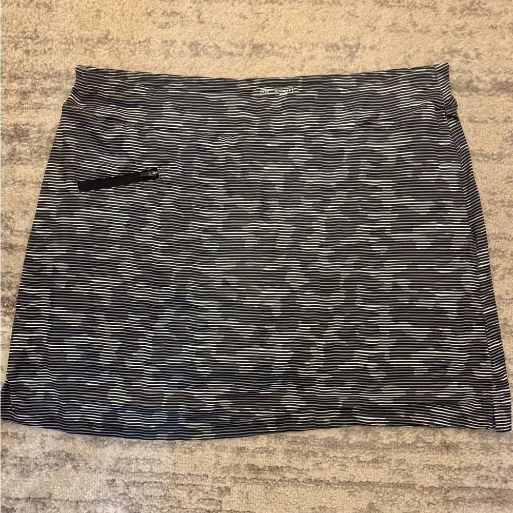Striped Black and White Women's Skort